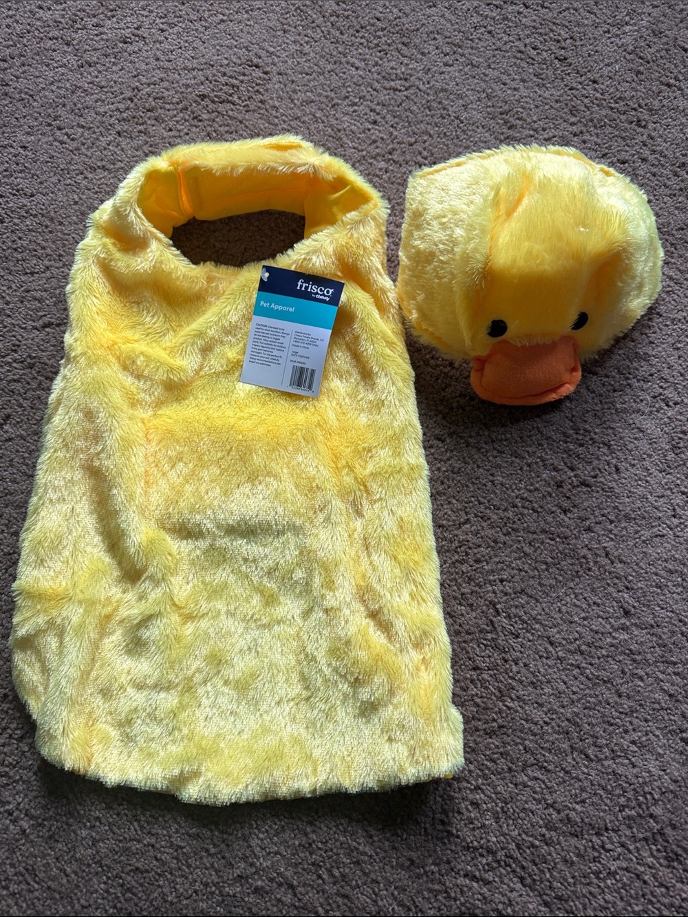 Dog Costume Duck Size Large NIP